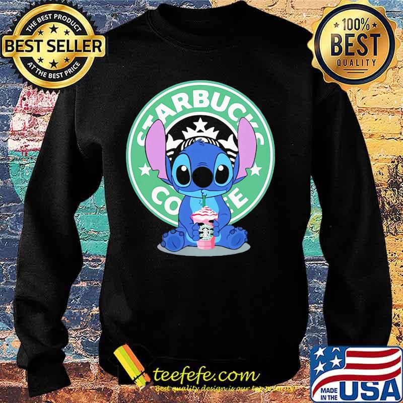 Stitch drinking starbucks coffee logo s Sweater Stitch drinking starbucks coffee logo s Sweater