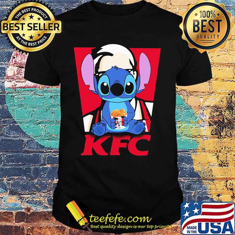 Stitch eating kfc logo shirt