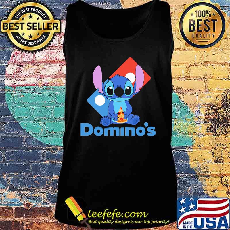 Stitch eating pizza domino's logo s Tank top Stitch eating pizza domino's logo s Tank top