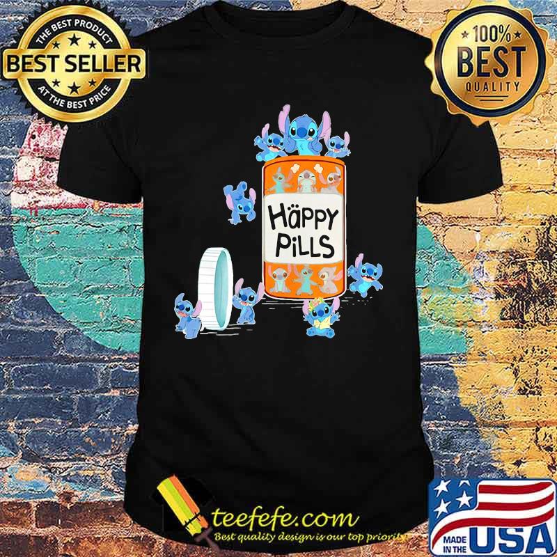 Stitch happy pills cartoon shirt