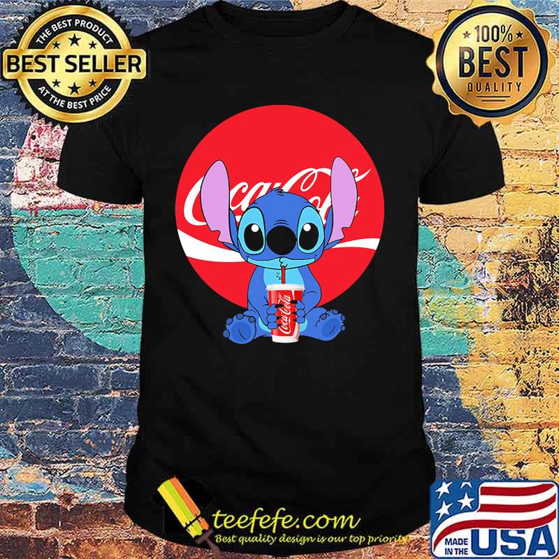Stitch hug coca cola logo shirt Stitch hug coca cola logo shirt