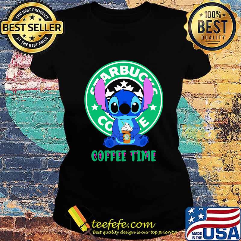 Stitch starbucks coffee logo time s Ladies tee Stitch starbucks coffee logo time s Ladies tee