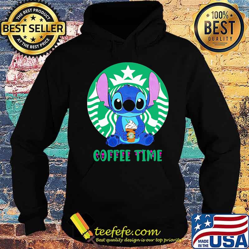 Stitch starbucks coffee time s Hoodie Stitch starbucks coffee time s Hoodie