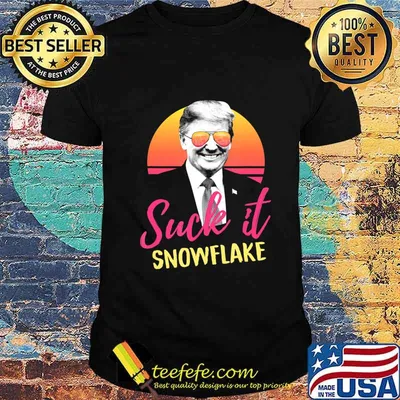 Suck It Snowflake Sunglasses Pro Trump 2020 Vintage Retro T-Shirt