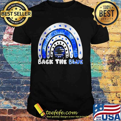Sunflower back the blue american flag shirt