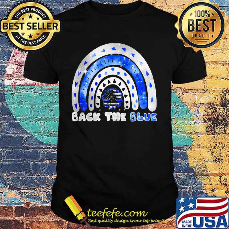 Sunflower back the blue american flag shirt