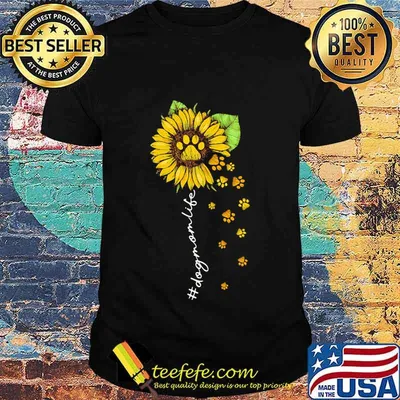 Sunflower Paws Dog Mom Life Shirt
