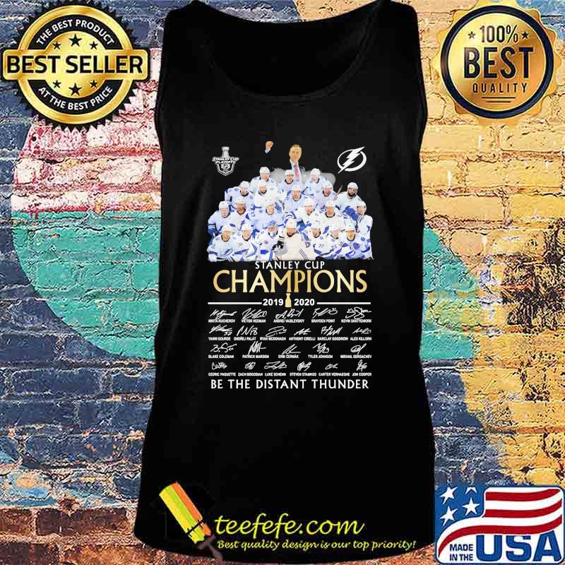 Tampa bay lightning stanley cup champions 2020 be the thunder signatures s Tank top Tampa bay lightning stanley cup champions 2020 be the thunder signatures s Tank top