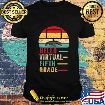 Th Hello Virtual Fifth Grade Costume First Day Of School T-Shirt