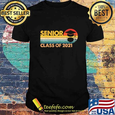 Th Vintage Senior 2021 Class Of 2021 Costume Boy Girl T-Shirt