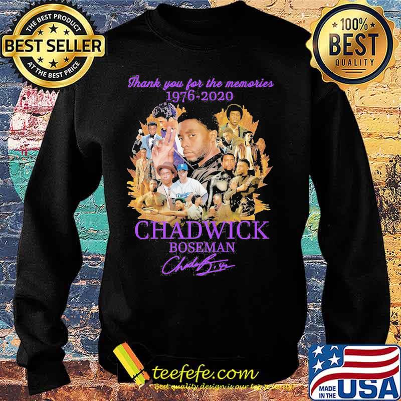 Thank you for the memories 1976 2020 chadwick boseman signature s Sweater Thank you for the memories 1976 2020 chadwick boseman signature s Sweater
