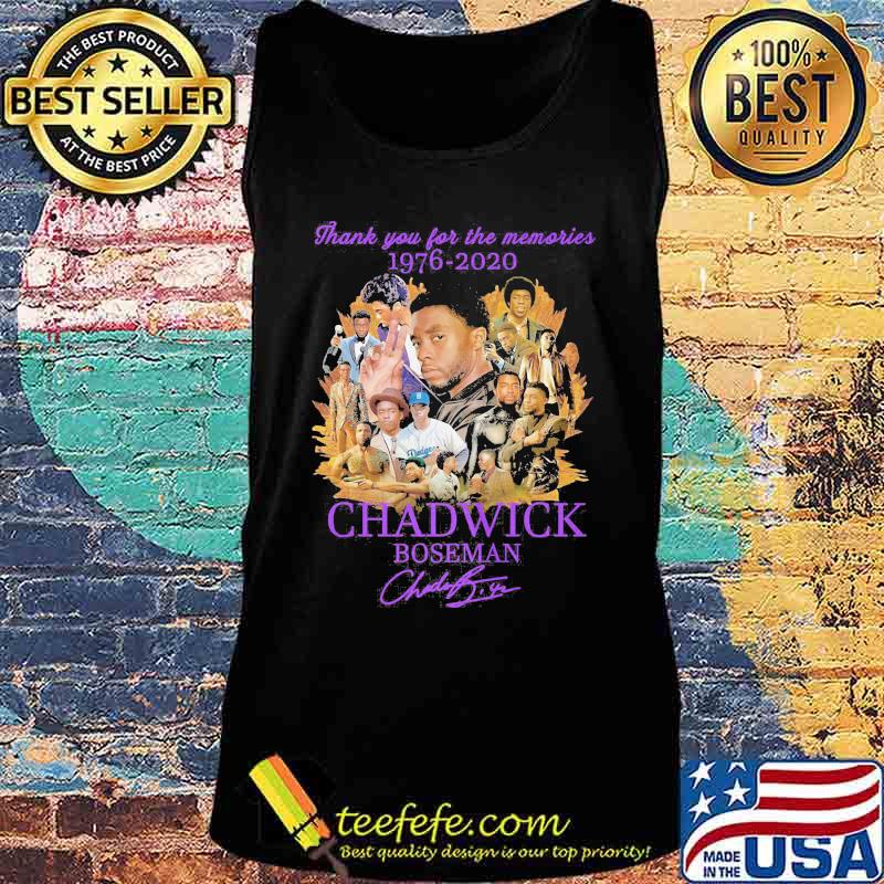 Thank you for the memories 1976 2020 chadwick boseman signature s Tank top Thank you for the memories 1976 2020 chadwick boseman signature s Tank top