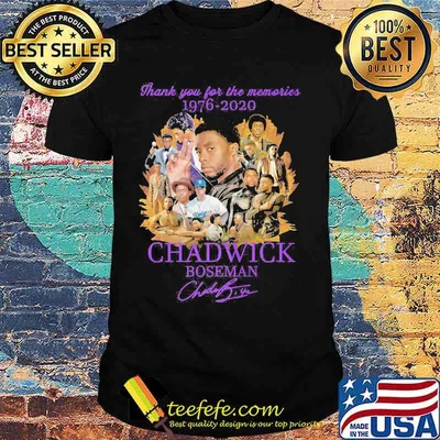 Thank you for the memories 1976 2020 chadwick boseman signature shirt