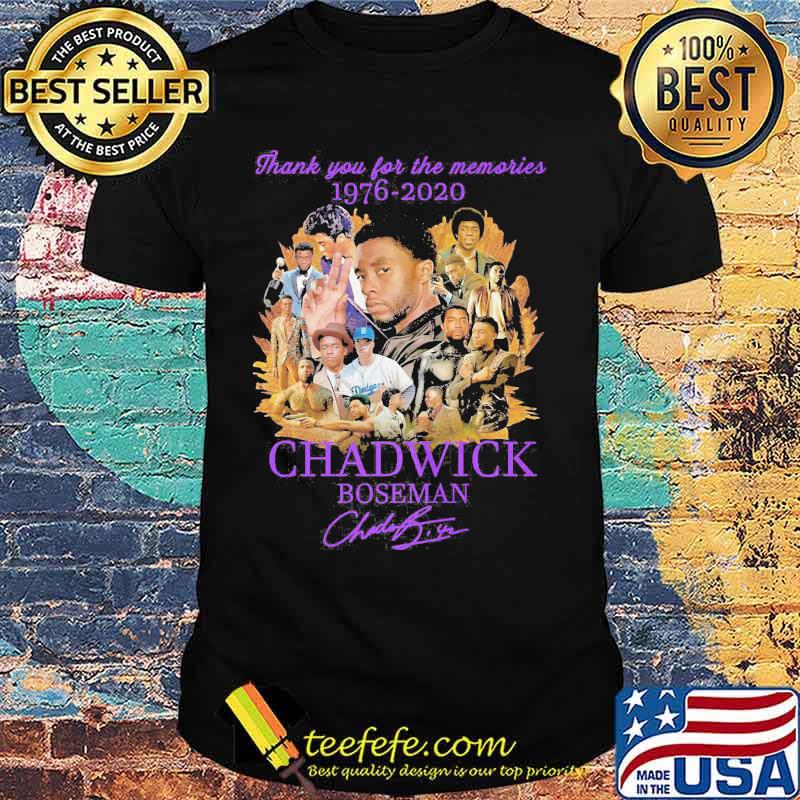 Thank you for the memories 1976 2020 chadwick boseman signature shirt Thank you for the memories 1976 2020 chadwick boseman signature shirt