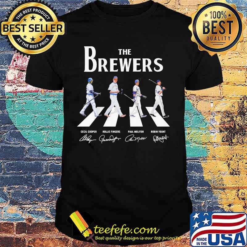 The brewers baseball crossing the line signatures shirt The brewers baseball crossing the line signatures shirt