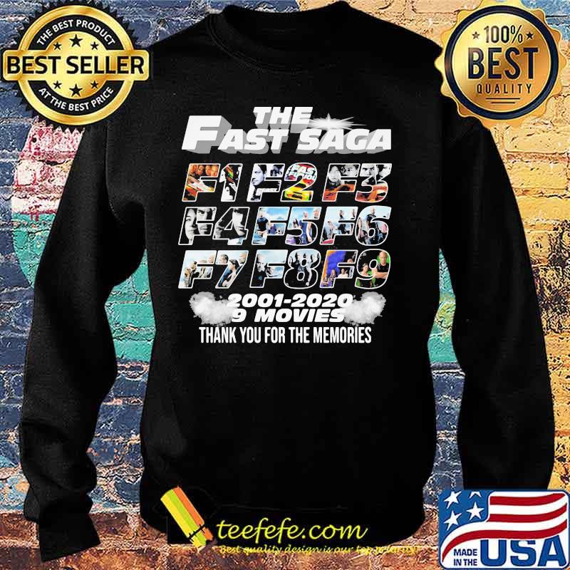 The fast saga 2001 2020 9 movies thank for the memories s Sweater The fast saga 2001 2020 9 movies thank for the memories s Sweater