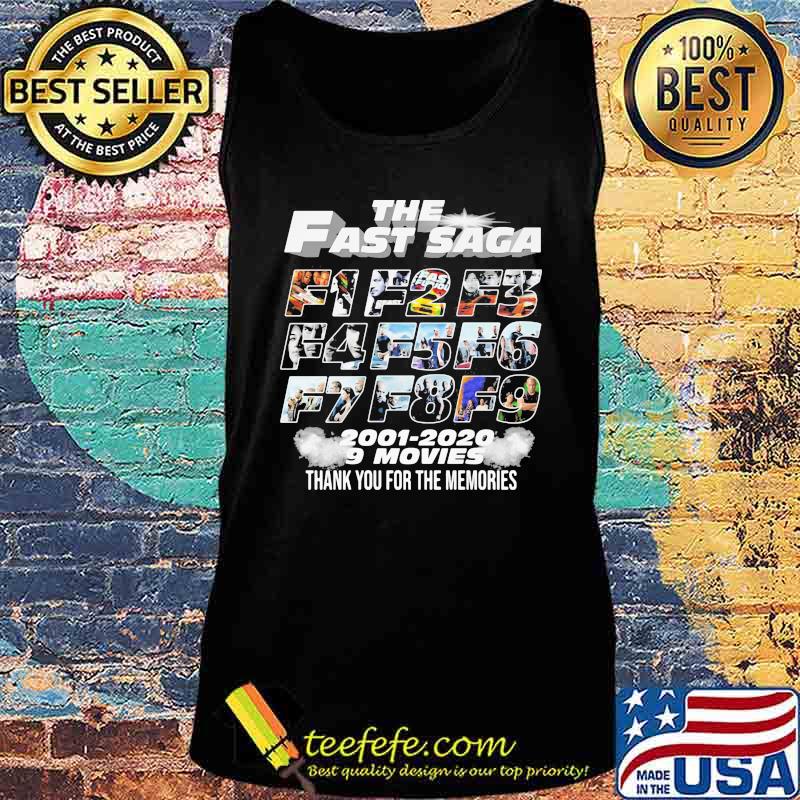 The fast saga 2001 2020 9 movies thank for the memories s Tank top The fast saga 2001 2020 9 movies thank for the memories s Tank top