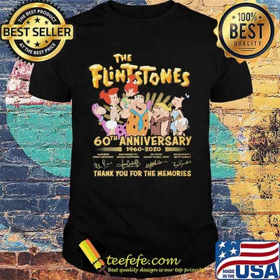 The flintstones 60th anniversary 1960 2020 thank for the memories signatures shirt