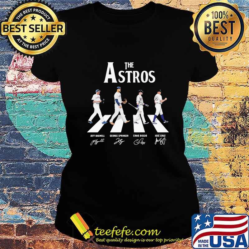 The houston astros baseball crossing the line signatures s Ladies tee The houston astros baseball crossing the line signatures s Ladies tee