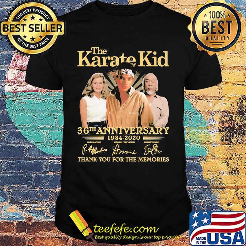 The karate kid 36th anniversary 1984 2020 thank for the memories signatures shirt The karate kid 36th anniversary 1984 2020 thank for the memories signatures shirt