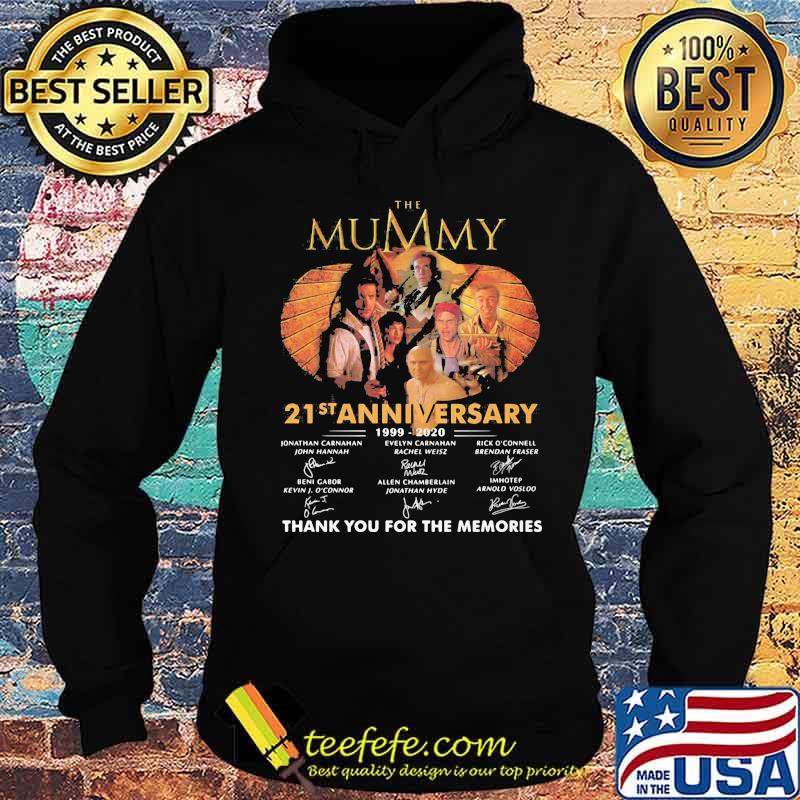 The mummy 21st anniversary 1999 2020 thank for the memories signatures s Hoodie The mummy 21st anniversary 1999 2020 thank for the memories signatures s Hoodie
