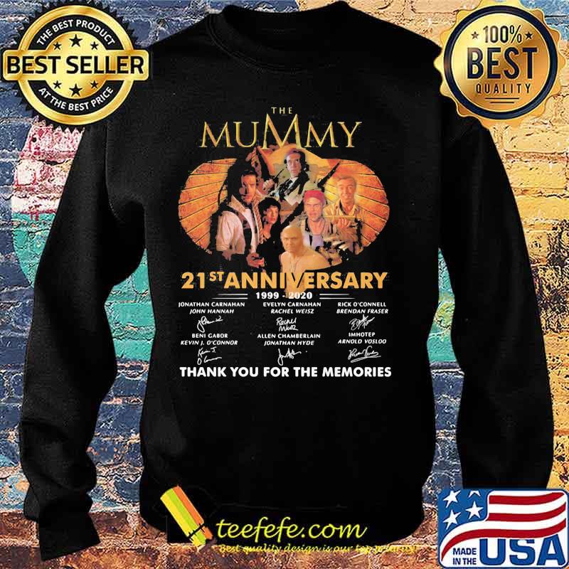 The mummy 21st anniversary 1999 2020 thank for the memories signatures s Sweater The mummy 21st anniversary 1999 2020 thank for the memories signatures s Sweater