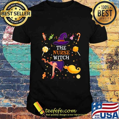The Nurse Witch Funny Matching Family Halloween Candy Gift T-Shirt