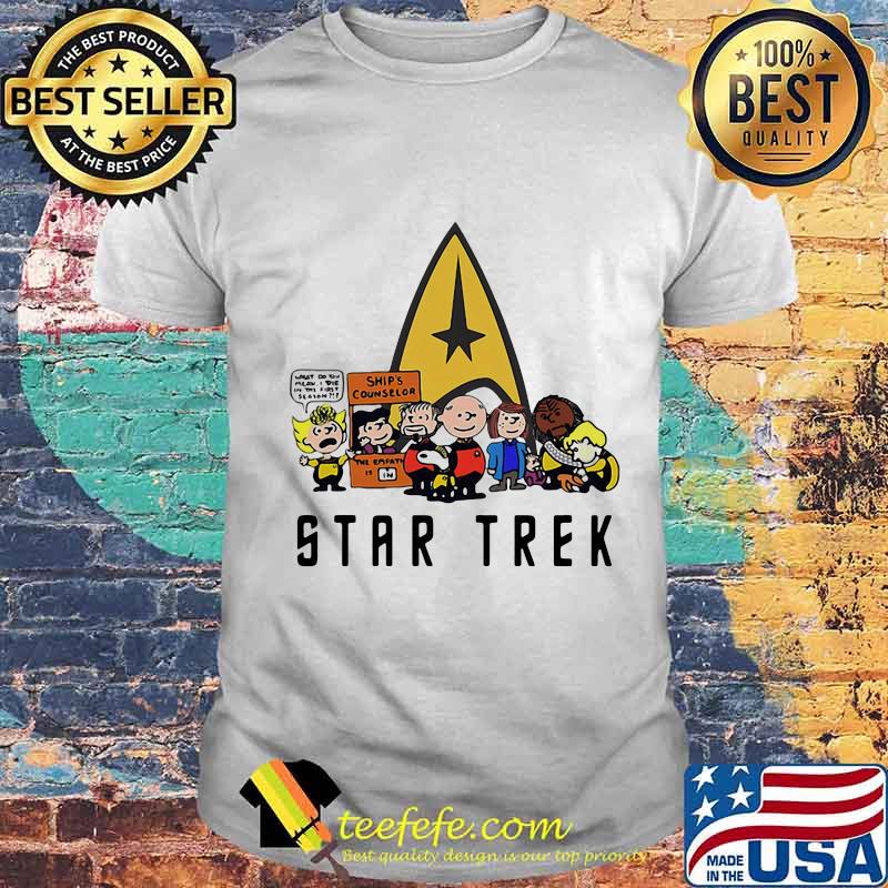 The peanuts cartoon characters star trek shirt The peanuts cartoon characters star trek shirt