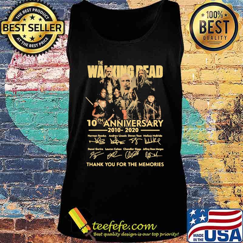 The walking dead 10th anniversary 2010 2020 thank for the memories signatures s Tank top The walking dead 10th anniversary 2010 2020 thank for the memories signatures s Tank top