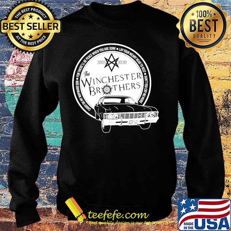 The winchester brothers for there'll be peace when you are done lay your weary head to rest don't s Sweater The winchester brothers for there'll be peace when you are done lay your weary head to rest don't s Sweater