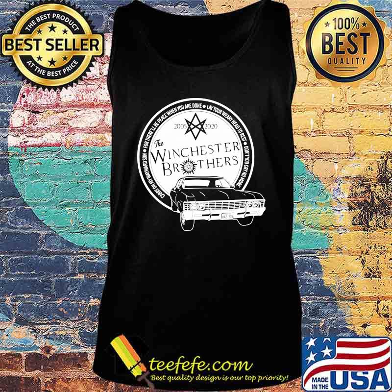The winchester brothers for there'll be peace when you are done lay your weary head to rest don't s Tank top The winchester brothers for there'll be peace when you are done lay your weary head to rest don't s Tank top
