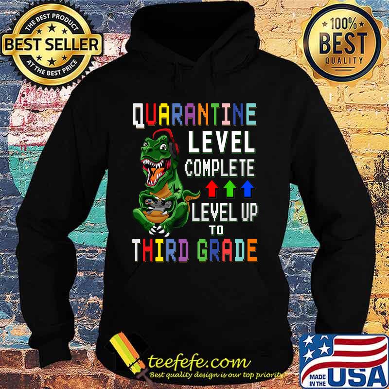 Third Grade Quarantine Shirt Back To School T Rex Gamer Gift Premium T-Shirt Hoodie Third Grade Quarantine Shirt Back To School T Rex Gamer Gift Premium T-Shirt Hoodie