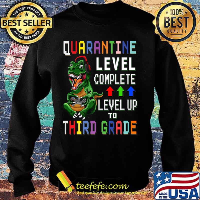 Third Grade Quarantine Shirt Back To School T Rex Gamer Gift Premium T-Shirt Sweater Third Grade Quarantine Shirt Back To School T Rex Gamer Gift Premium T-Shirt Sweater