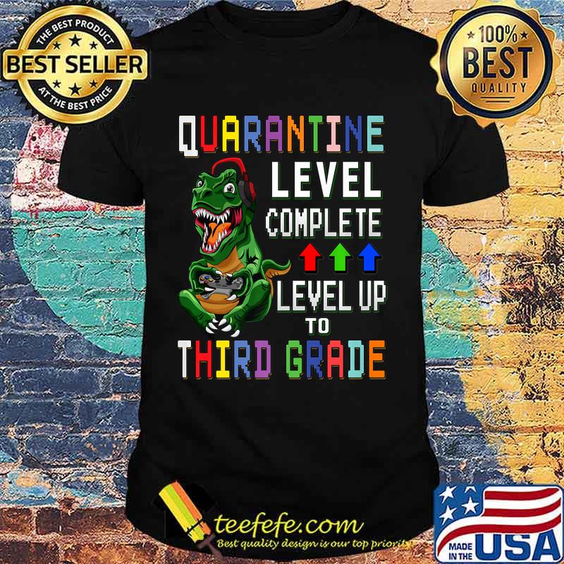 Third Grade Quarantine Shirt Back To School T Rex Gamer Gift Premium T-Shirt Third Grade Quarantine Shirt Back To School T Rex Gamer Gift Premium T-Shirt
