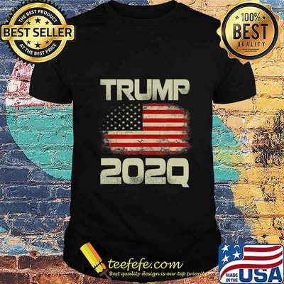Trump 2020 202Q Q Qanon US Flag Patriot WWG1WGA Patriot Gift T-Shirt