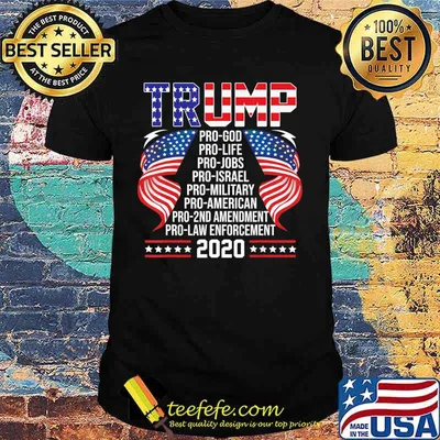 Trump Pro God Pro Life Pro Jobs Pro Israel Pro Military T-Shirt