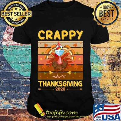 Turkey Face Wearing A Mask Crappy Thanksgiving 2020 Boy Kids T-Shirt