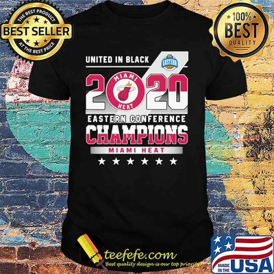 United in black 2020 eastern conference champions miami heat stars shirt
