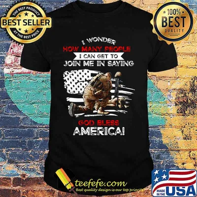 Veteran i wonder how many people i can get to join me in saying god bless america happy independence day shirt
