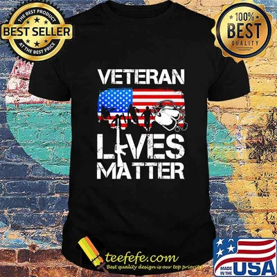 Veteran lives matter american flag shirt