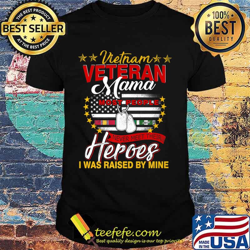Vietnam Veteran Mama Raised By My Hero Tee Veteran Day Premium T-Shirt