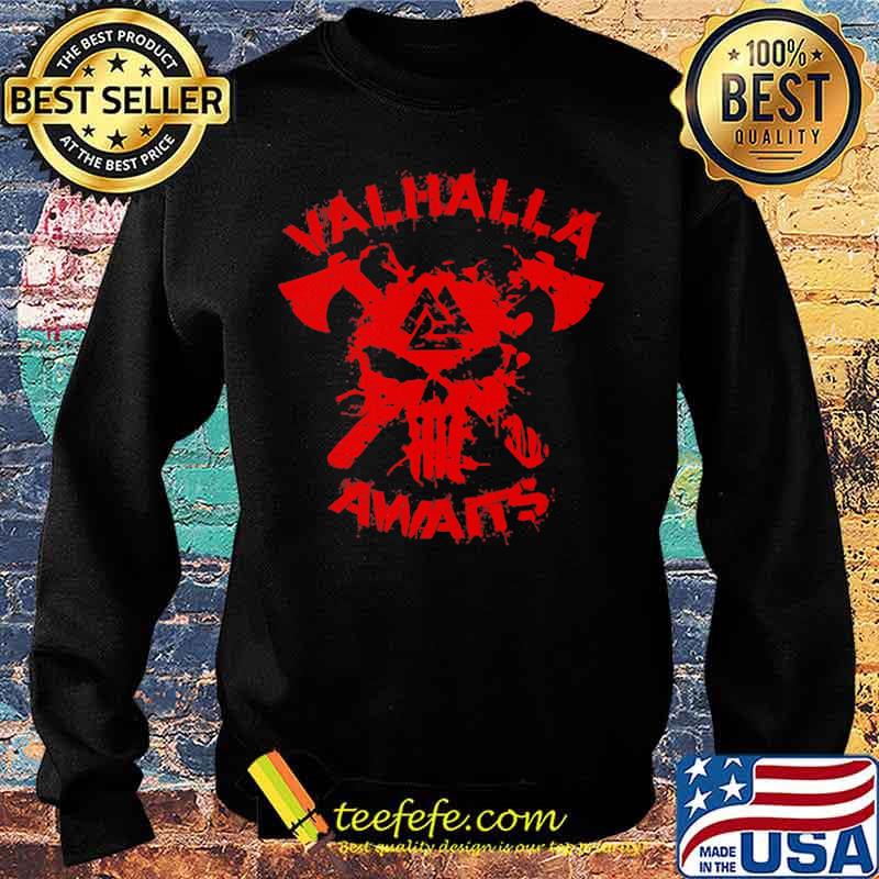 Vikings skull valhalla awaits blood s Sweater Vikings skull valhalla awaits blood s Sweater