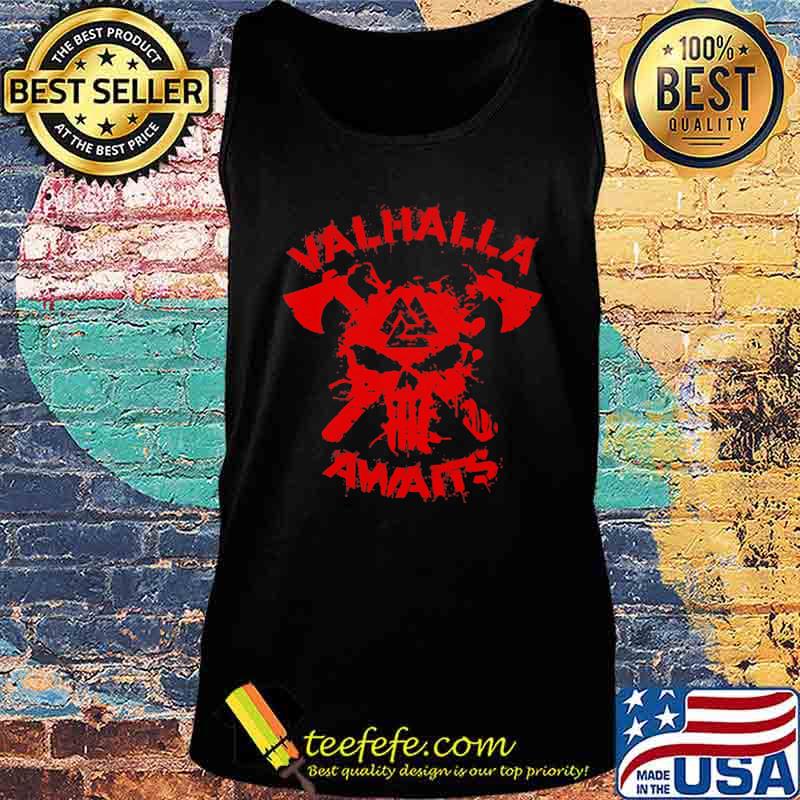 Vikings skull valhalla awaits blood s Tank top Vikings skull valhalla awaits blood s Tank top
