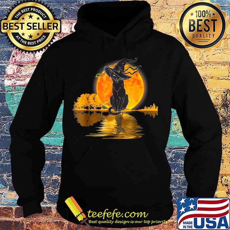 Vintage Halloween Scary Black Cat Witch Hat Moon Witchy Gift T-Shirt Hoodie Vintage Halloween Scary Black Cat Witch Hat Moon Witchy Gift T-Shirt Hoodie