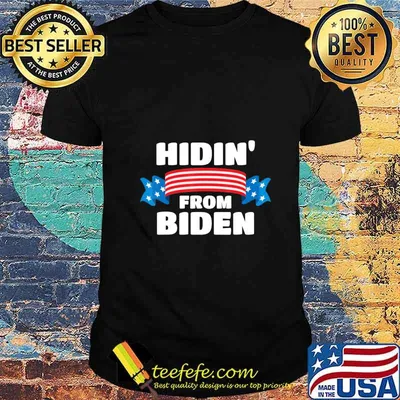 Vintage Hidin from Biden shirt USA Flag Joe Biden T-Shirt
