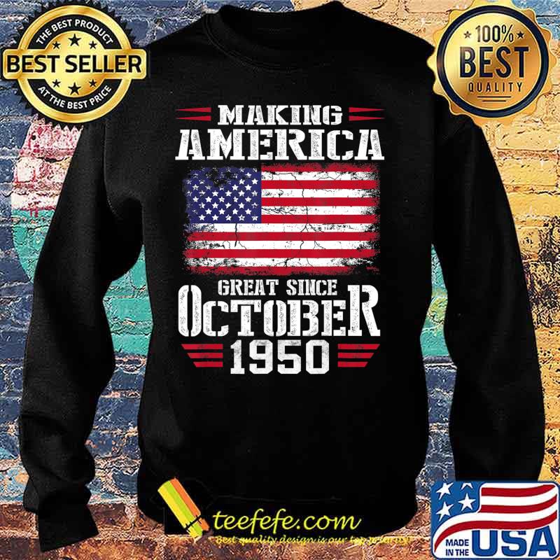 Vintage October 1950 70th Birthday Gift Making America 1950 T-Shirt Sweater Vintage October 1950 70th Birthday Gift Making America 1950 T-Shirt Sweater