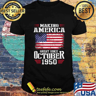 Vintage October 1950 70th Birthday Gift Making America 1950 T-Shirt