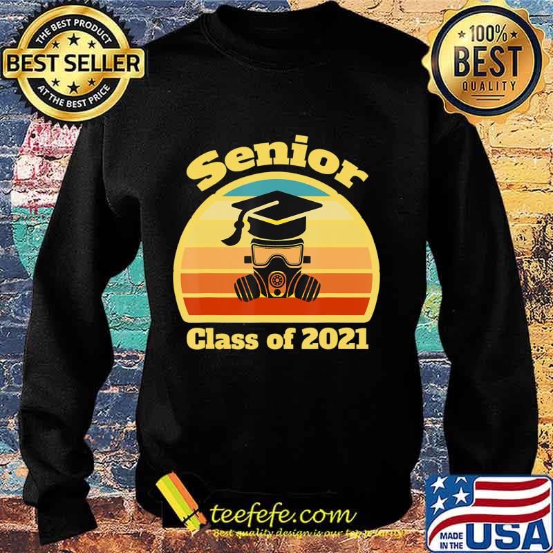 Vintage Senior 2021 Class Of 2021 Graduation face mask T-Shirt Sweater Vintage Senior 2021 Class Of 2021 Graduation face mask T-Shirt Sweater