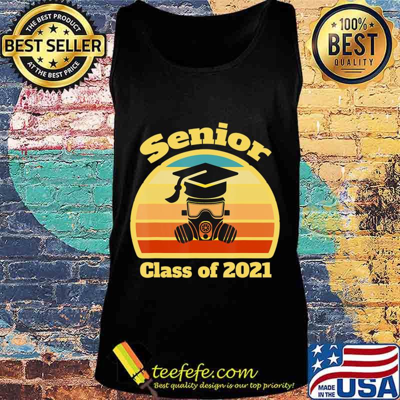 Vintage Senior 2021 Class Of 2021 Graduation face mask T-Shirt Tank top Vintage Senior 2021 Class Of 2021 Graduation face mask T-Shirt Tank top