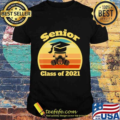 Vintage Senior 2021 Class Of 2021 Graduation face mask T-Shirt